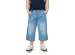 Mod Jeans | Pantaloncini Di Jeans Per Ragazzi - Modello Rybaczki - Azzurro - 100% Cotone - Taglio Comodo Taglia 128, Weike 8 Anni