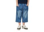 Mod Jeans | Pantaloncini Di Jeans Per Ragazzi - Blu Scuro - 100% Cotone - Comodi E Moderni - Ideali Per Il Tempo Libero Taglia 128, Weike 8 Anni