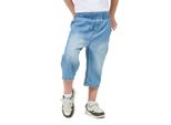 Mod Jeans| Pantaloncini In Denim Per Ragazzi - Modello Rybaczki - Azzurro - Comodi - 100% Cotone - Pratiche Tasche Taglia 98, Età 3 Anni