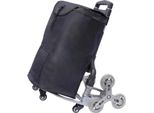 Carrello Portasacchi Treppensteiger, Carrello Da Trasporto Pieghevole In Alluminio, Regolabile In Altezza In 3 Posizioni, Borsa Impermeabile Rimovibile, Nero