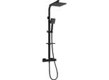Mexen CQ45 Set Doccia Esterno Con Soffione E Rubinetto Termostatico, Nero - 772504595-70