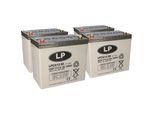 Batteria Al Piombo Gel 4X 12V 50Ah Compatibile Con Sedia A Rotelle E-Mobile Senior Mobile, Ecc.
