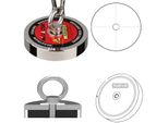 Magnete Da Pesca Al Neodimio, Forza Di Trazione 450KG, Set Completo Di Corda E Guanti, 450Kgforza Di Trazione Magnetica