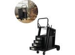 Carrello Per Saldatura, 4 Cassetti, Elevata Capacità Di Carico 70 Kg, Acciaio Robusto, Ruote Scorrevoli