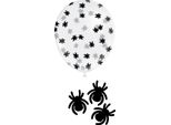 Animali Halloween Ragni Coriandoli Gioco Divertimento Festa Decorazione Palloncini Spaventoso Nero Bianco, Colore: Nero