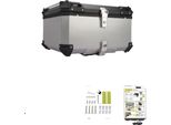 Box Posteriore Per Moto, Capacità 65L, Design Impermeabile, 65L Argento