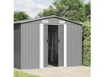 Vidaxl Capanno Da Giardino 257X489X181 Cm Metallo Grigio