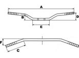 Manubrio Nero Trw Touring Acciaio D.22,2Mm 810Mm