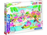 Clementoni Puzzle Brillante - Fenicotteri 104 Pezzi