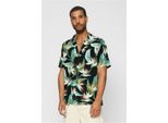 PáNská KošIle Urban Classics Blossoms Resort Shirt Nero/Fiorito - L