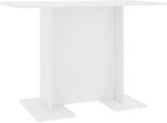 Vidaxl Tavolo Da Pranzo Bianco 110X60X75 Cm Materiale A Base Di Legno