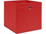 Vidaxl Scatole Portaoggetti 10 Pz. Tessuto Rosso 32X32X32 Cm