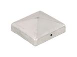 Vidaxl Tappi Per Pali 6 Pz. Piramide Metallo Zincato 91 X 91 Mm