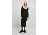 Urban Classics Donna - Maglia Lunga Strick Kleid Schwarz - S