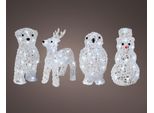 Statuetta Decorativa Da Giardino Lumineo 491031 Animali Di Natale 17 X 12 X 23 Cm