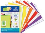 Oxford Hamelin Fogli Divisori A4 Plastica Per L'archiviazione 5 Posizioni 5 Colori Brillanti Trasparente Taglia Unica