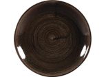 Churchill Stonecast Patina Coupe Plate Nero 165 Mm (12 Pezzi)