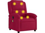 Vidaxl Sedia Da Massaggio In Velluto Rosso Vino