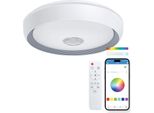 Ksix BXPLAFLED07, Plafoniera Intelligente, Bluetooth, Bianco, Led, Abs (Acrilonitrile-Butadiene-Stirene), Metallo, Polietilene Tereftalato (Pet), Bianco Freddo, Altro, Bianco Caldo