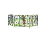 Recinzione Da Giardino, Design Flessibile, Resistente Alle Intemperie, Nero2