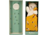 Kaloo Panno Coccole Gatto Giallo - Coperta Peluche Per Bambini Materiale Riciclato