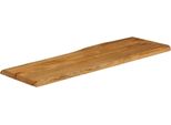 Vidaxl Piano Del Tavolo Con Bordo Ad Albero 120X40X2,5 Cm In Legno Massiccio Di Mango