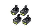 Batteria Ryobi 18V, Capacità 6,0Ah, Compatibile Con Gli Utensili Ryobi , 4 Batterie