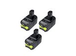 Batteria Agli Ioni Di Litio Ryobi 18V, Capacità 6,0Ah, Diverse Opzioni Di Batteria, 3 Batterie