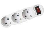 Adattatore Onlex 3 Prese Con 10/Interruttore Retrattile 16A Bianco Taglia Unica / Spina Ue 220V Bianco Taglia Unica