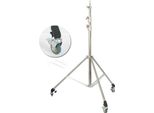 Treppiede Fotografico, Acciaio Inox, Regolabile In Altezza, Con Ruote