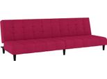 Vidaxl Divano Letto 2 Posti In Velluto Rosso Vino