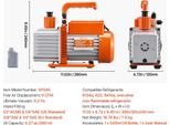 Pompa Per Vuoto Da 6 Cfm, Design A 2 Stadi, Compatibile Con R134A, R22, R410A, 6CFM 1-2HP 2 Stadi
