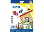 Milan Scatola Di 18 Matite Colorate Esagonali Multicolore Multicolore Taglia Unica