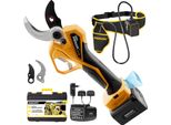 Potatore Elettrico, Batteria 21V 4Ah, Testa Regolabile, Potenza 1050W, Arancio/Nero