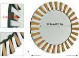 Specchio Da Parete Decorativo Rotondo, Elegante Design A Stella, Mdf E Vetro Resistenti, 80 Cm