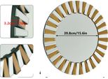 Specchio Da Parete Decorativo Rotondo, Elegante Design A Stella, Mdf E Vetro Resistenti, 60 Cm