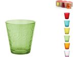 Confezione 6 Bicchieri Citypop In Vetro Colori Soft Assortiti