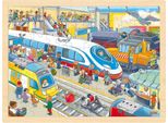 Goki Puzzle Stazione Ferroviaria Puzzle Giocattolo In Legno Per Bambini