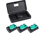 Pacco Batteria LP-E6, Capacità 2850 Mah, Caricatore Doppio Incluso, 3 Batterie 1 Caricatore