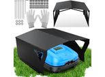 Aopunly Tosaerba Garage Nero Copertura 78 * 60 * 34 Cm Attrezzature Da Giardino Robot Tosaerba Tetto
