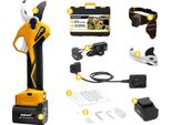 Potatore Da Giardino A Batteria, Taglio Efficiente, Design Resistente, PRU36 Giallo, Due Batterie