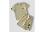 Mod Jeans | Completo Estivo Per Bambini - 2 Pezzi - Beige - Cotone - Traspirante E Confortevole Taglia 116, Età 6 Anni
