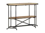 Syfax™ Tavolo Consolle 110X42X76 Cm In Legno Massello Grezzo Di Mango