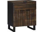 Syfax™ Armadio Da Notte Noce 50 X 33 X 60 Cm Legno Massello Di Acacia
