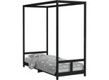 Syfax™ Giroletto Per Bambini Nero 80X200 Cm In Legno Massello Di Pino