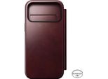 Custodia Per Cellulare Con Sportello Per Iphone 17 Pro Max, Nomad Modern Leather Folio Horween Series Con Magsafe, Marrone Castagno