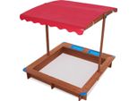 Sabbiera, Set Da Gioco Per Esterni Resistente, Facile Da Montare, Rosso