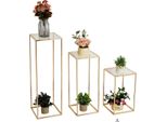 Portafiori, Design Geometrico, Facile Da Montare, Oro, 40 Cm