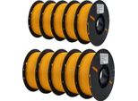 Filamento Pla, Per Stampanti 3D, Diametro 1,75 Mm, Rotolo Da 1 Kg, 10 Kg Pla Arancione