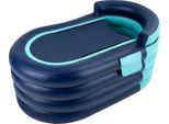 Vasca Da Bagno Gonfiabile, Design Portatile, Alta Capacità Di Carico, Blu